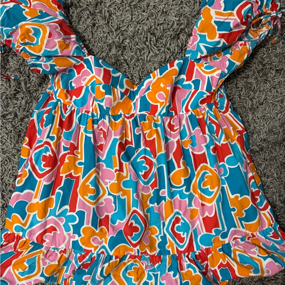 Amanda Uprichard Colorful Patterned Mini Dress